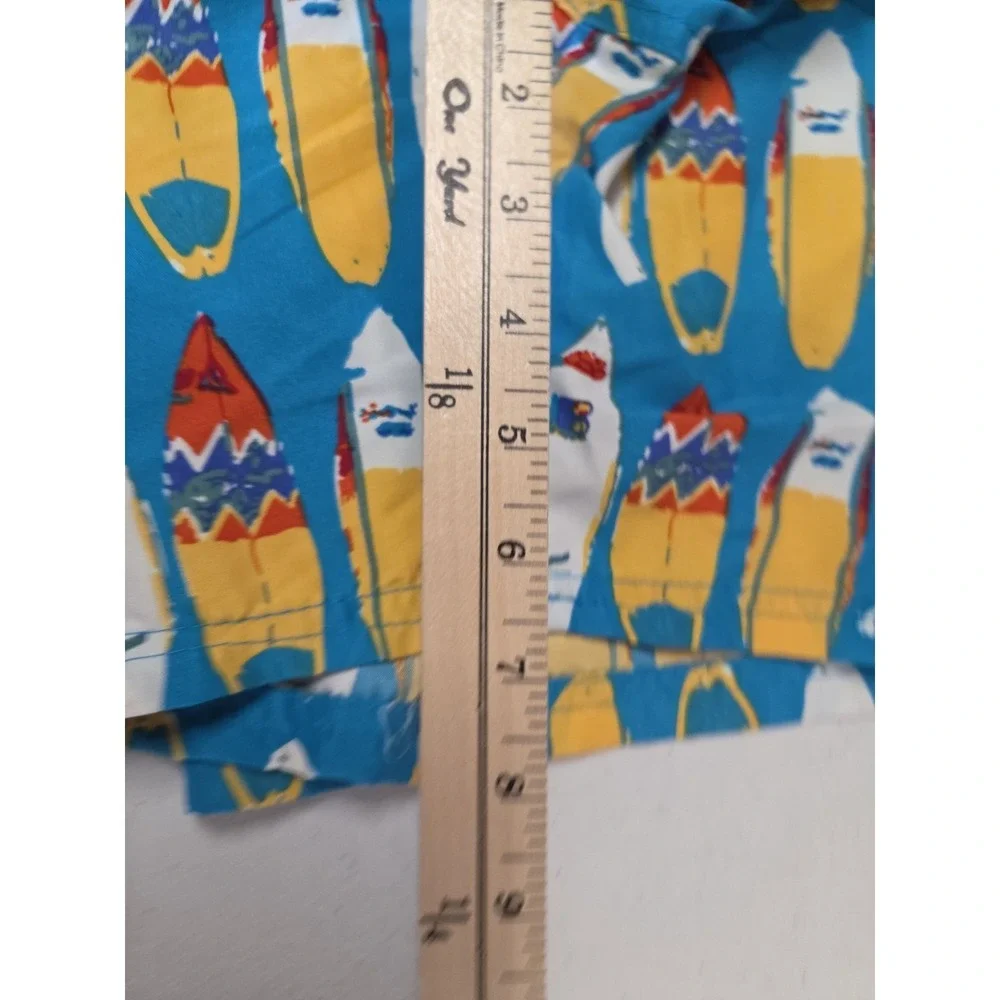 U.S. Polo Assn. Men's XXL Surfboard Print Swim Trunks Blue Mesh Lined Drawstring